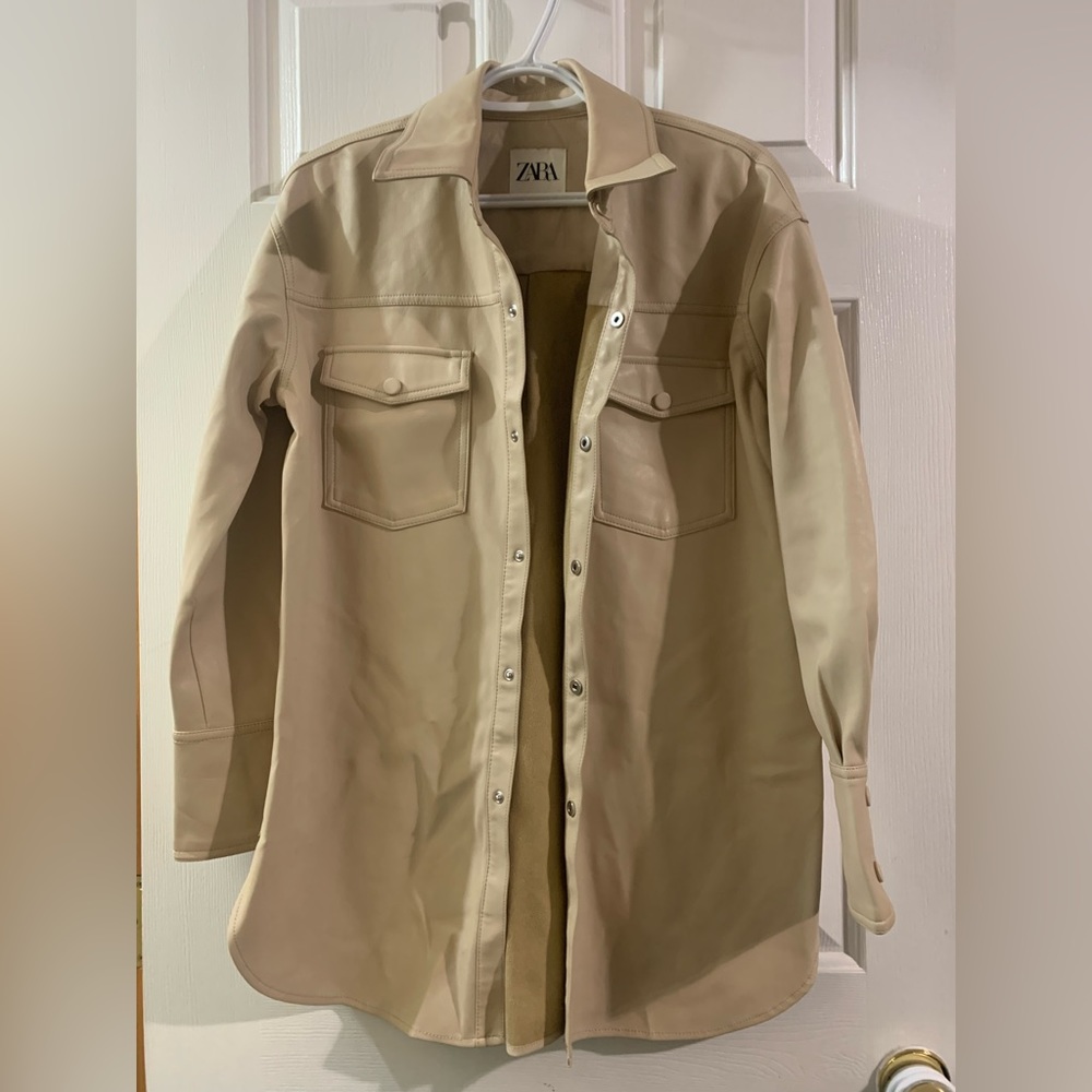 Zara Suede Faux Leather Jacket (S)